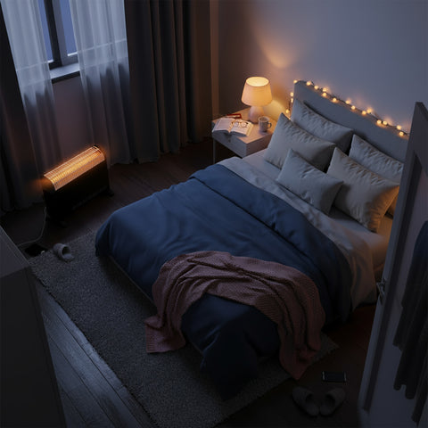 Termoconvettore Elettrico da Pavimento 2000w 57 x 20 x 40 cm Nero