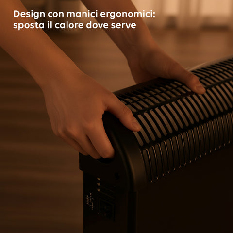 Termoconvettore Elettrico da Pavimento 2000w 57 x 20 x 40 cm Nero