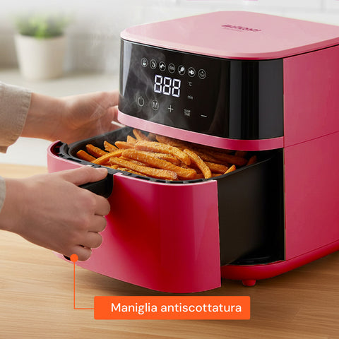 Friggitrice ad Aria 4,5L con Display LED Touch e 7 Programmi di Cottura 1800W