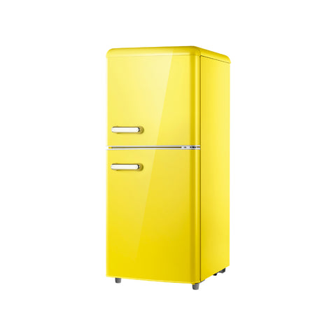 Frigorifero Doppia Porta Retro 110l Giallo