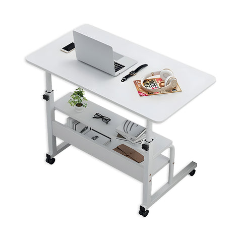 Scrivania Mobile Regolabile – Struttura in Ferro e Piano MDF 80×40 cm