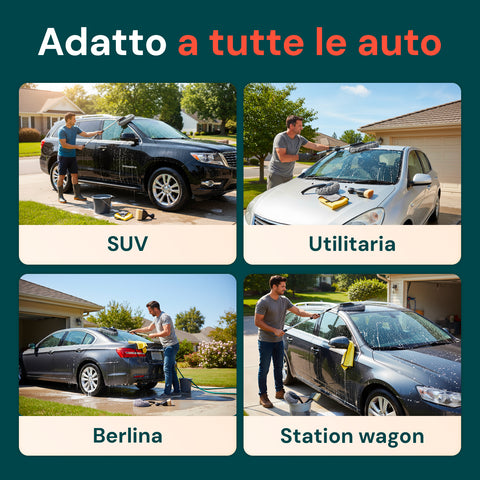 Kit Pulizia Completo 5 Pezzi – Spazzola, Pennelli e Panno in Microfibra