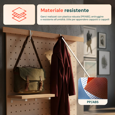 Ganci Multiuso in Plastica Resistente per Casa e Ufficio – Set da 10