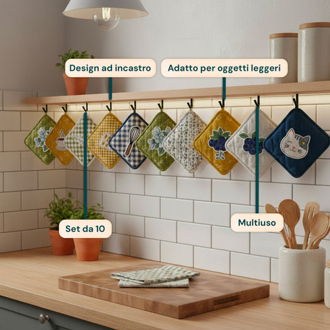 Ganci Multiuso in Plastica Resistente per Casa e Ufficio – Set da 10