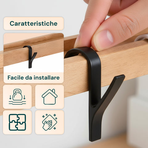 Ganci Multiuso in Plastica Resistente per Casa e Ufficio – Set da 10