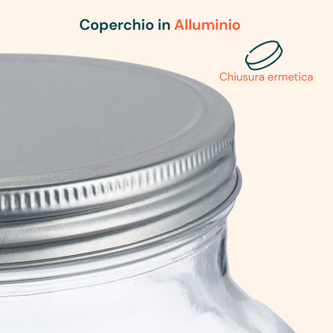 Set 2 Dispenser Bevande Vetro 4L  con Rubinetto e Supporto in Metallo