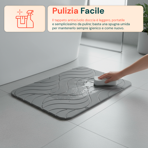 Tappetino Antiscivolo da Bagno in Pietra Diatomite – Igienico e Assorbente
