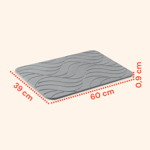 Tappetino Antiscivolo da Bagno in Pietra Diatomite – Igienico e Assorbente