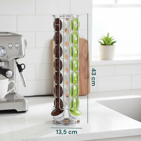 Espositore Capsule Caffè 32 Spazi Girevole Design Salvaspazio