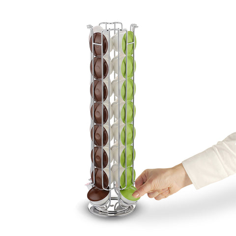 Espositore Capsule Caffè 32 Spazi Girevole Design Salvaspazio