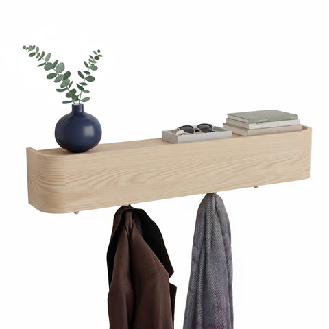 Appendiabiti da Muro Design Moderno con 4 Ganci a Scomparsa