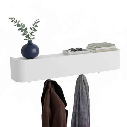 Appendiabiti da Muro Design Moderno con 4 Ganci a Scomparsa