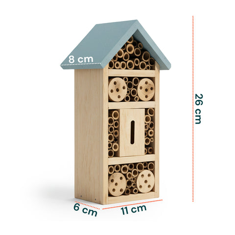 Casa per Insetti da Giardino in Legno di Bambù – 6 Scomparti