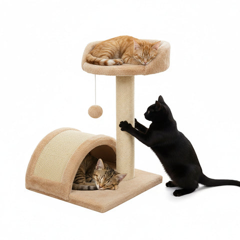 Tiragraffi per Gatti 50 cm con Arco in Sisal e Gioco Pendente