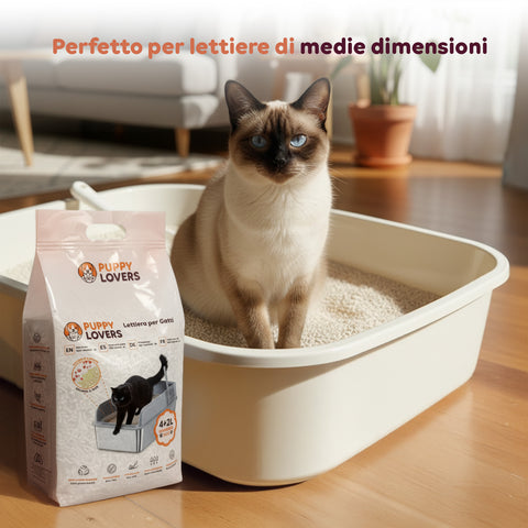 Substrato Assorbente Vegetale 6L - Sabbietta per Lettiera Gatto 4+2 Omaggio