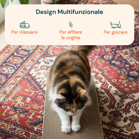 Set 5 Tiragraffi per Gatti Bifacciale in Cartone Ondulato