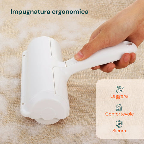 Rullo Leva Peli per Animali con Contenitore Svuotabile