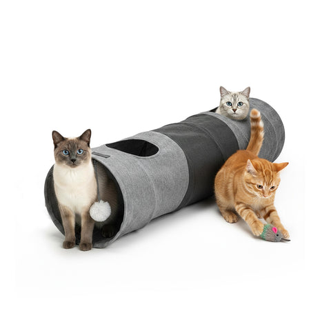 Tunnel per Gatti Spazioso con Palla da Gioco 30x130 cm Interattivo