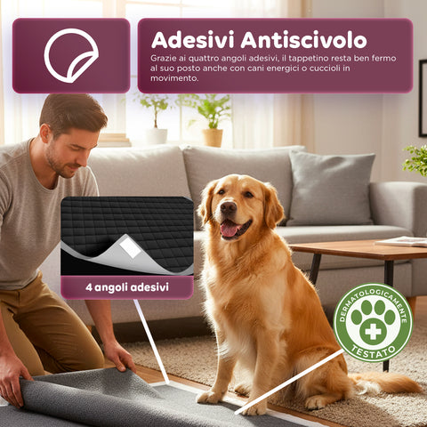 Tappetini Igienici al Carbone Attivo 60×90 – Set 30-180 Pezzi con Adesivi e Anti-Odore