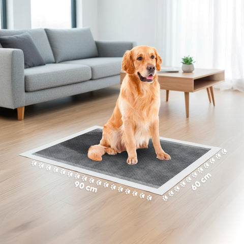 Tappetini Igienici al Carbone Attivo 60×90 – Set 30-180 Pezzi con Adesivi e Anti-Odore