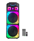 Cassa Bluetooth Karaoke XL 90 cm 800W con LED RGB e 2 Microfoni Wireless Inclusi