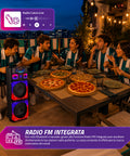 Cassa Bluetooth Karaoke XL 90 cm 800W con LED RGB e 2 Microfoni Wireless Inclusi