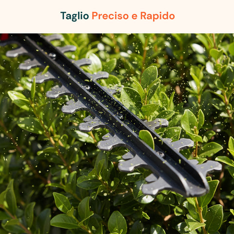 Tagliasiepi Elettrico 550W – Lame Doppia Azione da 51 cm e Coprilama Incluso