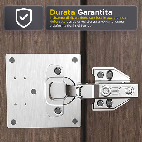 Set 16 Staffe 64 Viti in Acciaio Inox – Riparazione Cerniere e Mobili