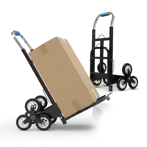 Carrello Pieghevole Multiuso con 6 Ruote Girevoli a 360° e 3 Corde