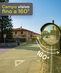Specchio Parabolico di Sicurezza Ø60 cm con Staffe di Fissaggio
