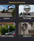 Specchio Parabolico di Sicurezza Ø60 cm con Staffe di Fissaggio