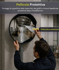 Specchio Parabolico di Sicurezza Ø60 cm con Staffe di Fissaggio
