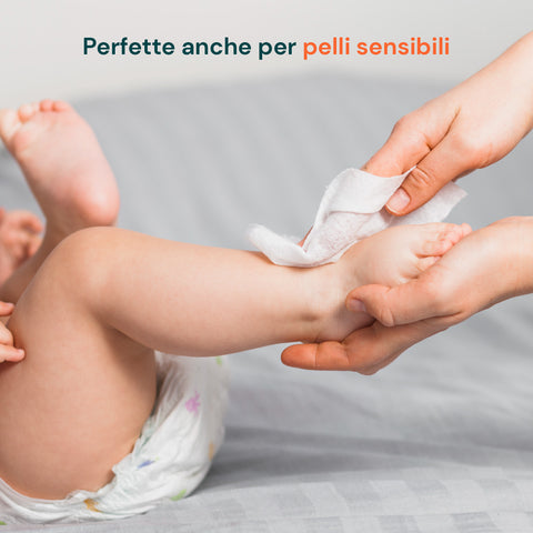 Salviettine Baby 72 / 864 pz – Morbide a Nido d’Ape Fragranza Latte d' Avena e Riso, Aloe o Crema al Talco