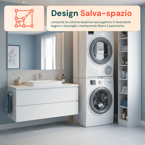 Kit Sovrapposizione Lavatrice e Asciugatrice con Cinghia di Fissaggio