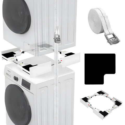 Kit Sovrapposizione Lavatrice e Asciugatrice con Cinghia di Fissaggio