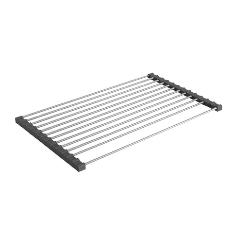 Scolapiatti Arrotolabile in Acciaio Inox 43x35 cm – Resistente e Antiscivolo