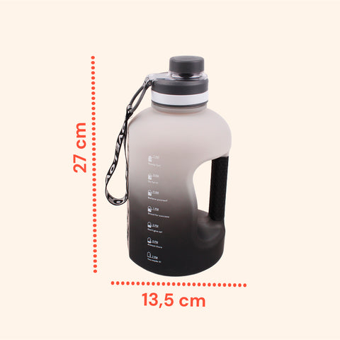 Bottiglia Acqua 2L Motivazionale – Con Scala Oraria per Idratazione Giornaliera