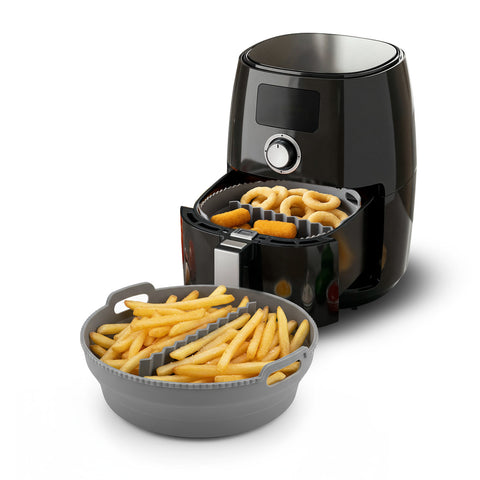 Set Cestino e Divisorio in Silicone per Friggitrice ad Aria – Accessori Pieghevoli Ø22 cm