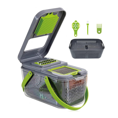 Affetta Verdure 10 in 1 – Tagliaverdure con Cestello Raccolta