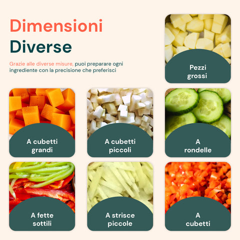 Affetta Verdure 10 in 1 – Tagliaverdure con Cestello Raccolta