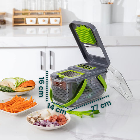 Affetta Verdure 10 in 1 – Tagliaverdure con Cestello Raccolta