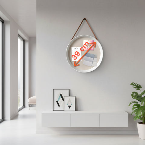 Bacheca in Sughero da Parete – Diametro 39 cm con Design Moderno