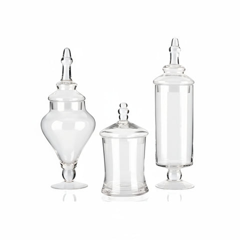 Barattoli di Vetro Multiuso con Coperchi Ermetici – Set da 3