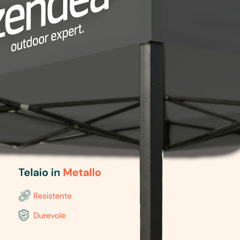 Gazebo Richiudibile 3x3 m Impermeabile con Borsa e Pesi Inclusi