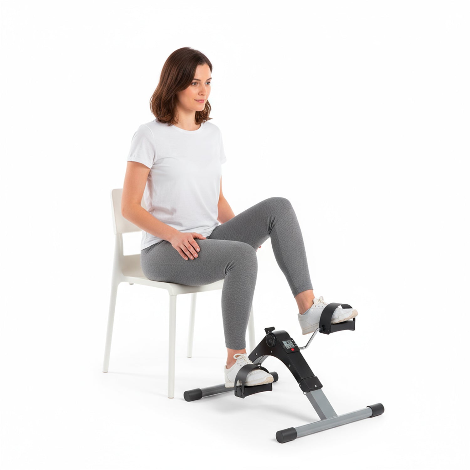 Pedaliera 2 in 1 Mini Bike Portatile per Allenamento Seduto e Riabilitazione