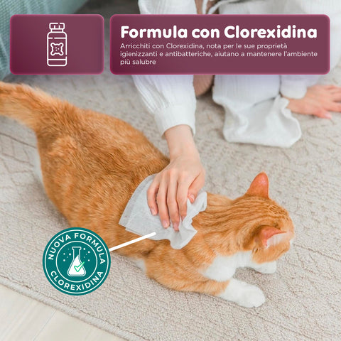 Salviette Pets 40 / 480 pz con Aloe – Detergenti e Deodoranti per Uso Quotidiano