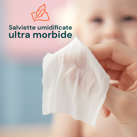 Salviettine Baby 72 / 864 pz – Morbide a Nido d’Ape Fragranza Latte d' Avena e Riso, Aloe o Crema al Talco