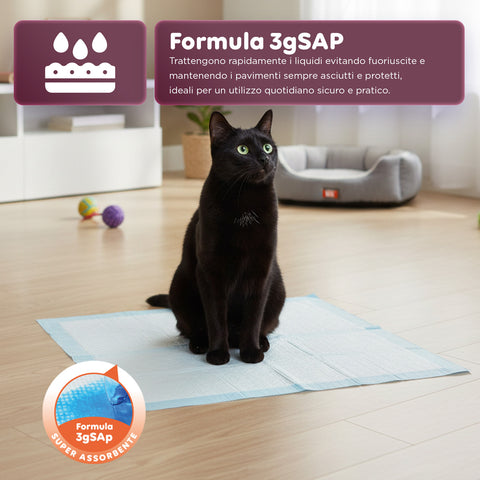 Tappetini Igienici Traversine al Carbone Attivo o Essential 60×90 – Set Vari Formati con Adesivi