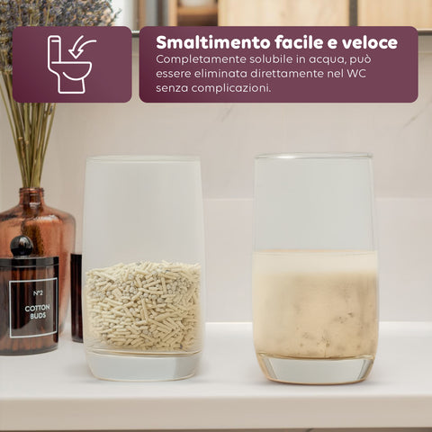 Substrato Assorbente Vegetale 6L - Sabbietta per Lettiera Gatto 4+2 Omaggio