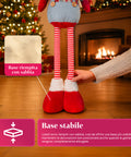 Babbo Natale Estensibile in Tessuto con Gambe Allungabili – Decorazione Natalizia